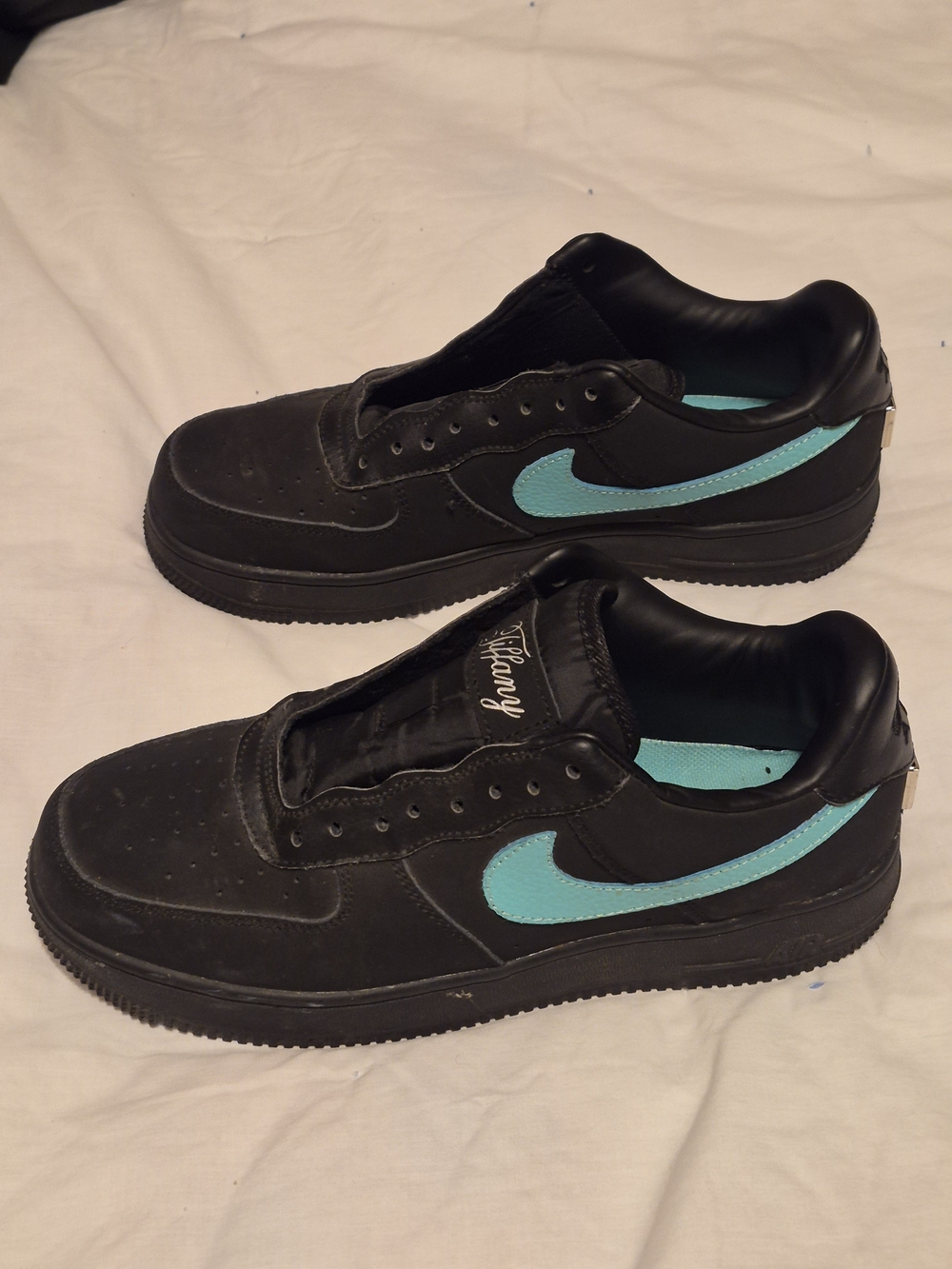 Nike Black Sneakers with Tiffany Blue Swoosh